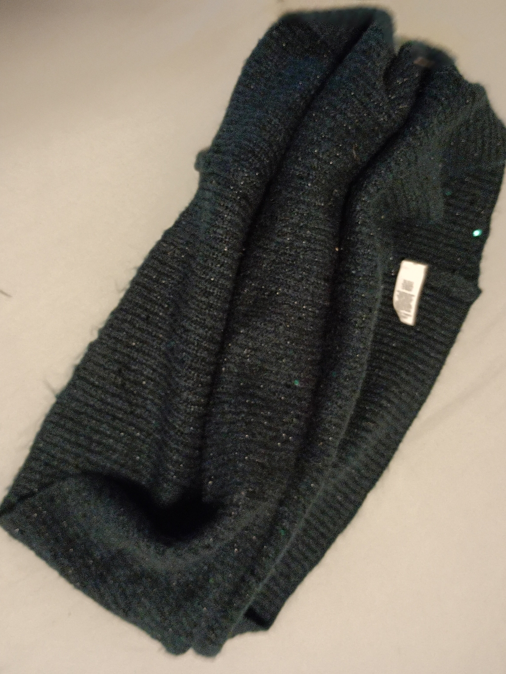 Women's Dark Green Knit Infinity Scarf
